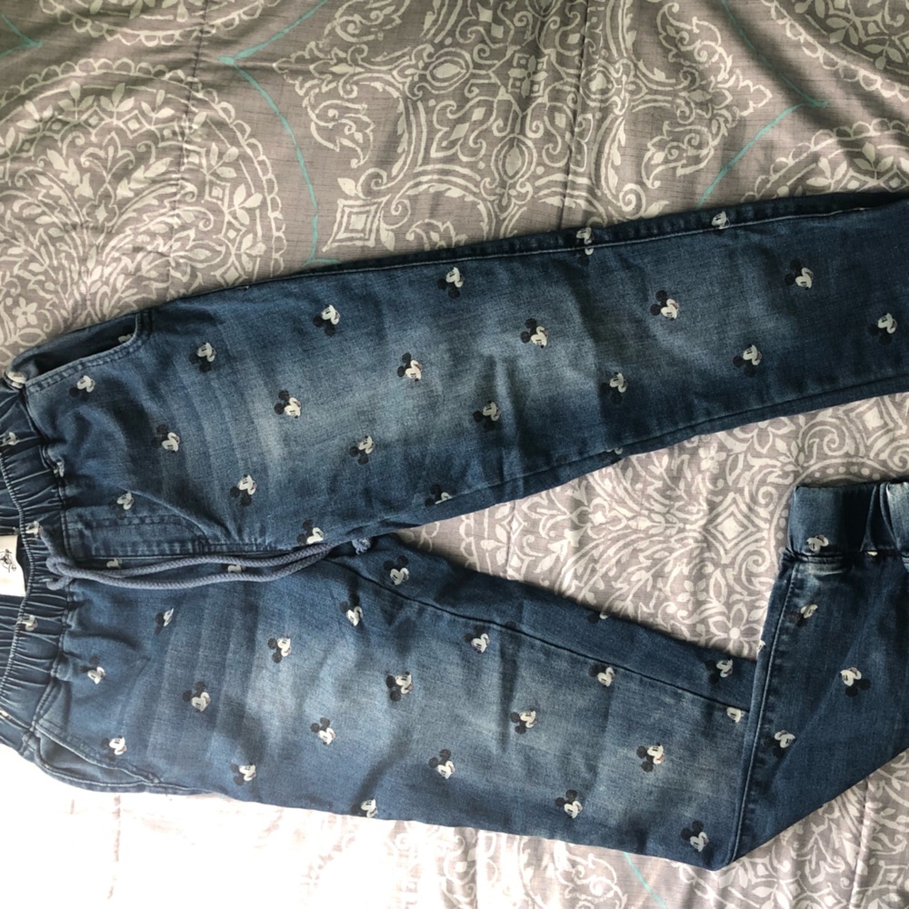 Disney Parks Mickey Denim Joggers